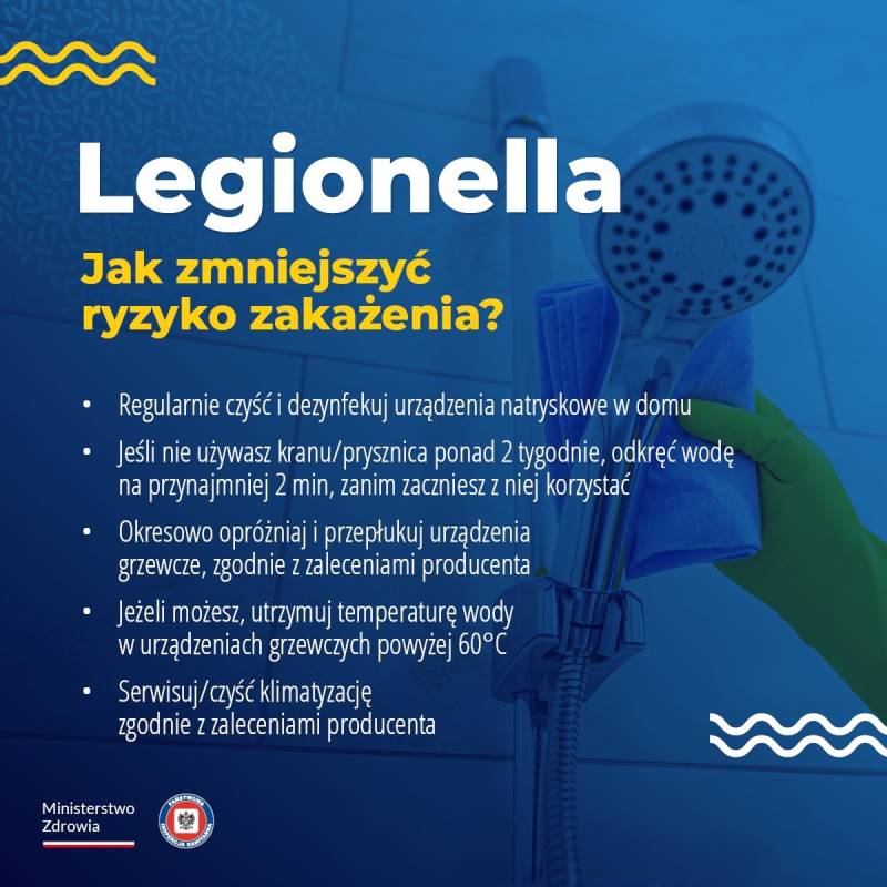 Ostrzeżenie o bakteriach rodzaju Legionella 